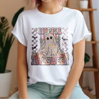 Retro Groovy Ghost Hippie Halloween T-Shirt