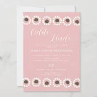 Cielito Lindo Mexican Pink Girl Baby Shower Invitation