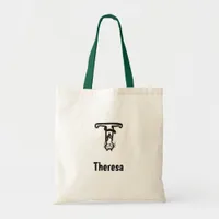 Tote Bag - Cat Letter T with Name 