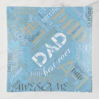 Best Ever Dad Word Cloud Blue ID263 Trinket Tray