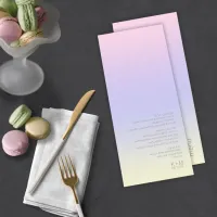 Mood Gradient Wedding Pastel Dawn ID741 Menu