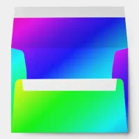 Colorful Diagonal Stripes Blue Purple Green Pastel Envelope