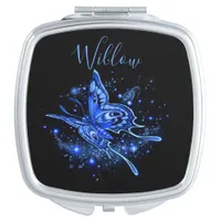 Personalized Lunar Moth Compact Mirror