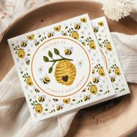 Daisy Beehive Bumblebee Bee Baby Shower Napkins