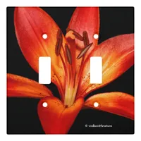 Beautiful Red Orange Asiatic Lily Gran Paradiso Light Switch Cover