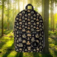 Woodland Animals Monogram Kids Birthday Gift Printed Backpack