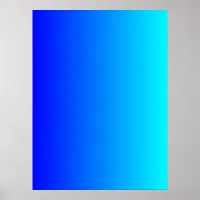 Blue to Aqua Gradient Poster