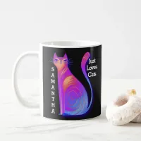 Your Name Just Love Cats Cute Cat Quote Coffee Mug