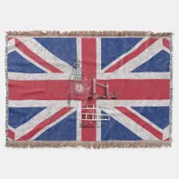 Flag and Symbols of Great Britain ID154 Throw Blanket