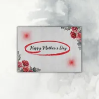 Floral Grey & Red Happy Mother's Day | Cutting Board