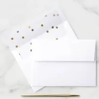 Elegant Gold Silver Party Glitter Confetti Envelope Liner