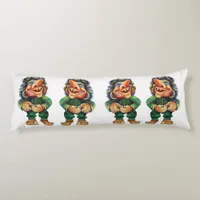 Scandinavian Funny Troll Illustration Watercolor Body Pillow