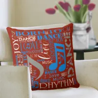 Born to Dance Blue/White/Any Color ID277 Throw Pillow