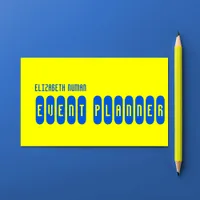 Cool Yellow and Blue Typography Business Card