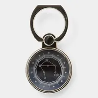 Dark Zodiac Astrology: Libra Black & Silver Phone Ring Stand