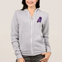 Purple Space Nebula Cat Hoodie