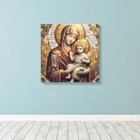 Blessed Mother Mary and Baby Jesus | Religoius Canvas Print