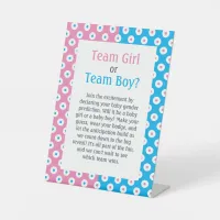 Team Girl or Team Boy Polka-Dot Pedestal Sign