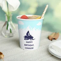 Snowmobile Winter Themed Boys Birthday Party Paper Cups