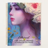 Ethereal Angelic Woman with Flowers in her Hair Planner