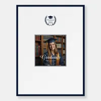 Elegant Graduate Photo School Logo Guest Signature Foam Board