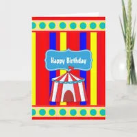 A Day at the Circus Kids Party Personalized Card