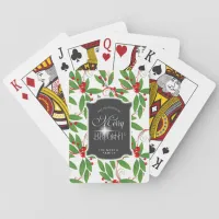Merry Berry Bright Christmas Pattern ID591 Poker Cards