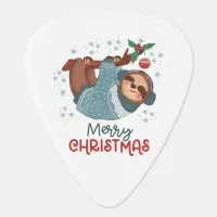 Lazy Sloth Christmas  Guitar Pick