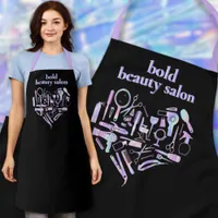 Iridescent Beauty Salon Tools Heart Hair Stylist Apron