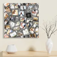 Wedding Keepsake 30 Photo Collage Black ID1065 Canvas Photo Tile