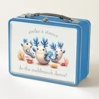 Funny Colorful Dancing Nudibranchs and Corals Metal Lunch Box