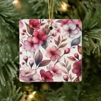 Cherry Blossom Ceramic Ornament