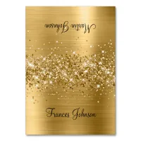 Glittery Gold Two Name Place Cards