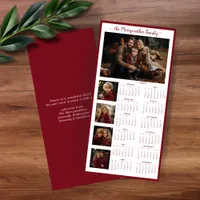 2025 Red Simple Modern Holiday Photo Calendar