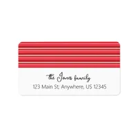 Christmas Stripes Large Return Address Labels