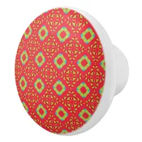 Christmas Holiday Charm Pattern 01 -  Ceramic Knob