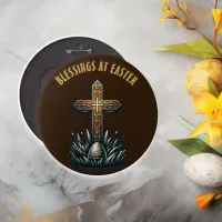 Blessings at Easter Christian Cross | Button