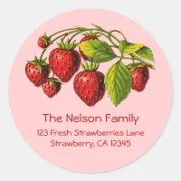 Fresh Strawberries Address Label