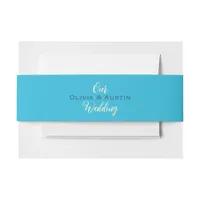 Tropical Beach Themed Colors Invitation Belly Band