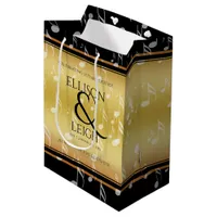 Elegant 27th Music Wedding Anniversary Celebration Medium Gift Bag