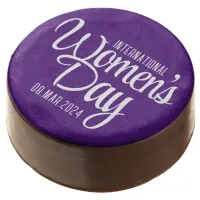 Purple Script International Women's Day March 8 Chocolate Covered Oreo
