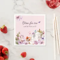 Time For Tea Party Floral Bridal Shower Napkins