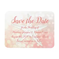 Coral Starfish Beachy Save the Date Wedding Magnet