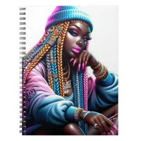 Melanin American Urban Fashion Woman Notebook