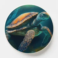 Sea Turtle Swimming in the Ocean PopSocket