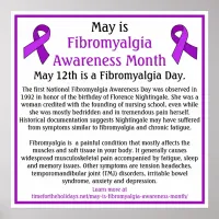 May is Fibromyalgia Awareness Month Poster