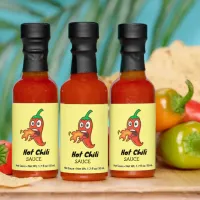Red Fun Illustrated Hot Chili Sauce favor