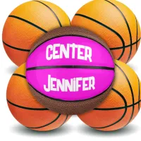 Monogrammed Name & Position Mini Basketball