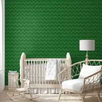 Modern Green Zig Zag Striped Wallpaper