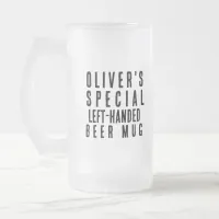 Left Handed Novelty Gift Funny Frosted Glass Beer Mug